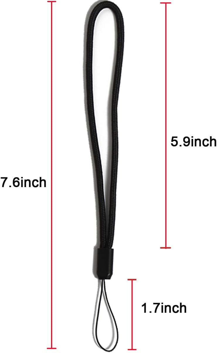 12 Pcs Wrist Lanyards Black Short Small Hand Strap Lightweight - Image 2