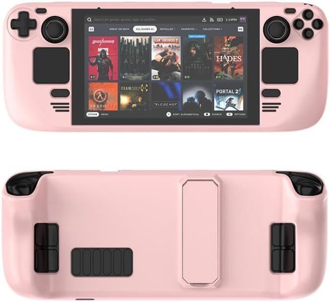 Kickstand Case for Steam Full , Fit, Comfortable Grip with Fingerprint Proof, Compatible with Game Handhelds () by Tangxi