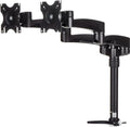 StarTech Desk Mount Dual Monitor Arm 24in, Articulating, Black (ARMDUAL) | Supports Monitors 12'' to 24" (29.9lb/13.6kg), Adjustable VESA Monitor Arm, Grommet or Desk Mount by StarTech