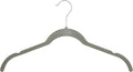Amazon Basics Space Saving Slim Velvet Non-Slip Clothes Hangers for Closet Organization, Gray/Silver, 30-Pack by AmazonBasics