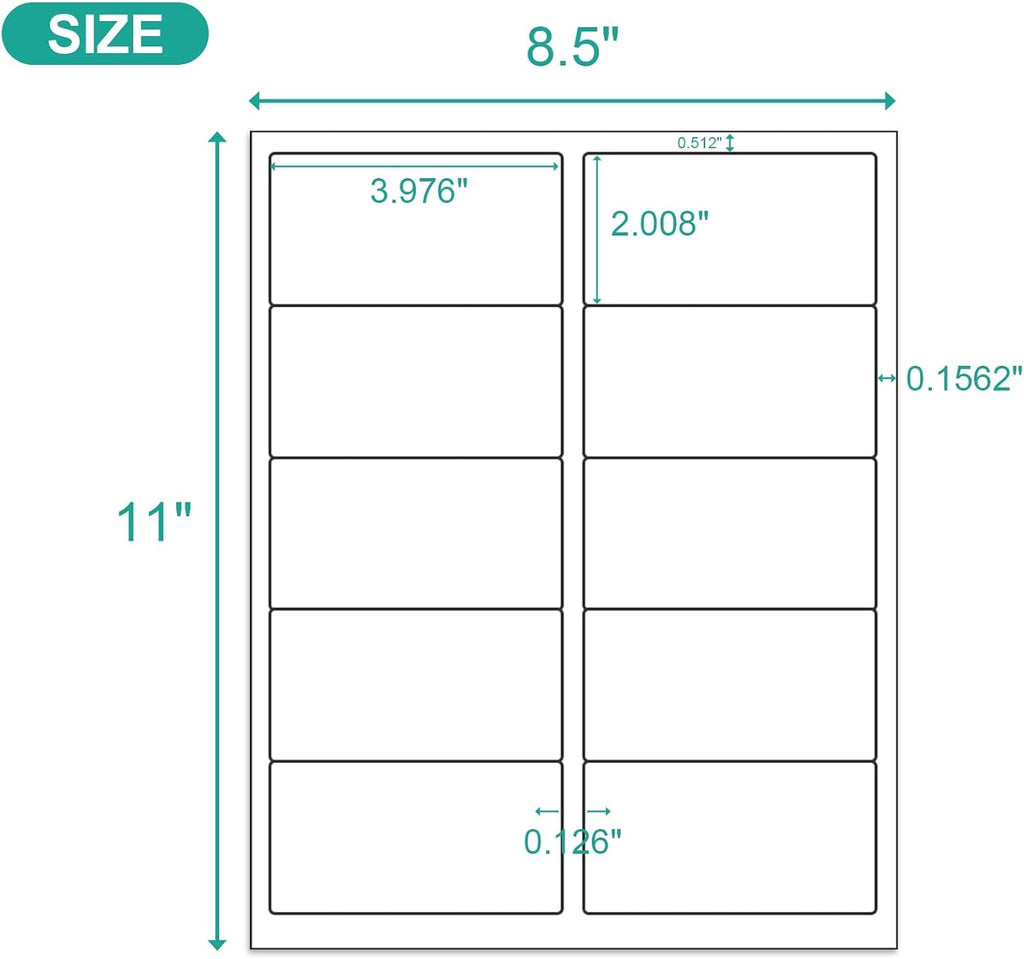 MFLABEL Shipping Labels for Laser & Inkjet Printer 2" x 4" (10-up) 16000 Sheets - Image 2