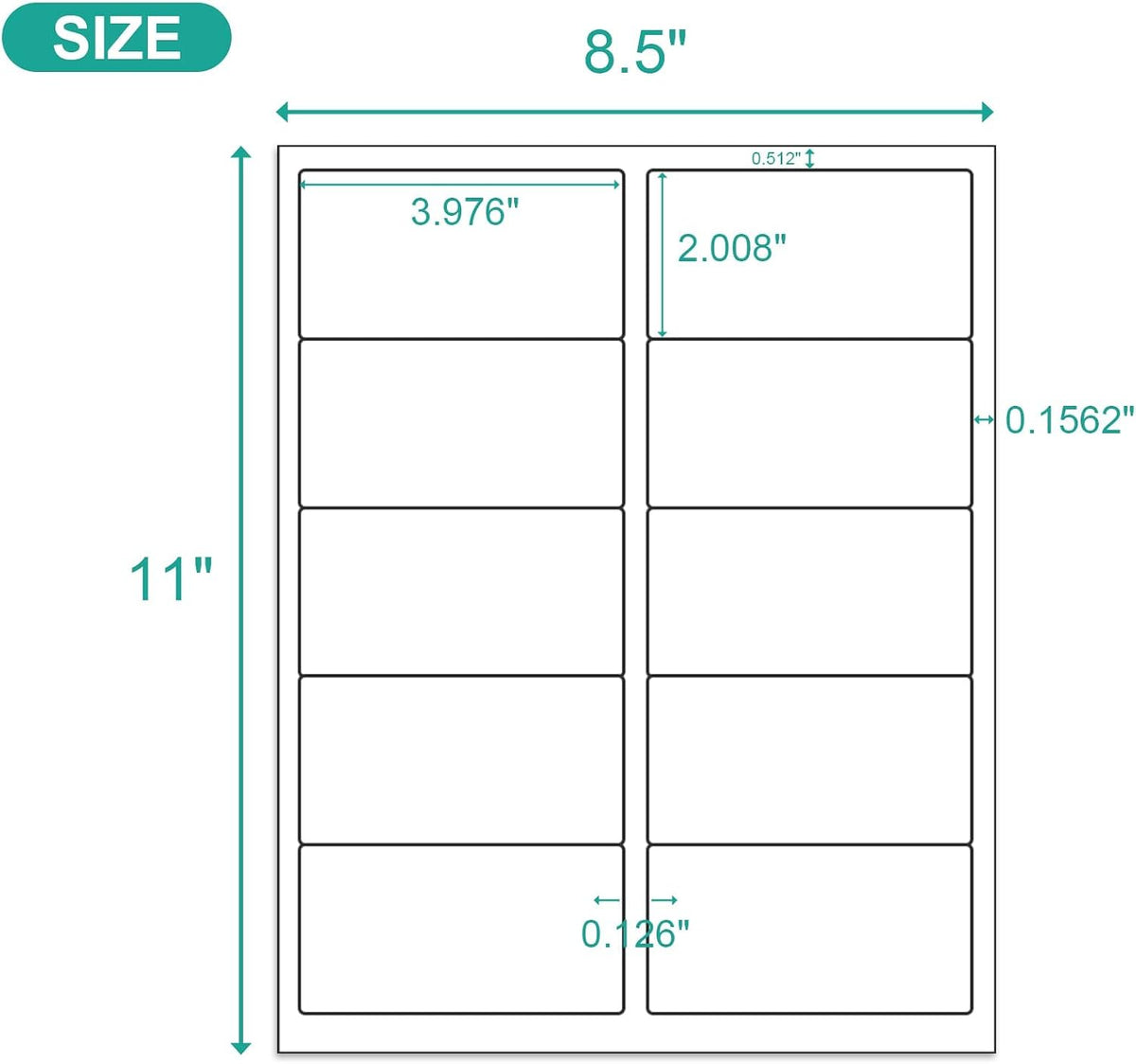 MFLABEL Shipping Labels for Laser & Inkjet Printer 2" x 4" (10-up) 16000 Sheets - Image 2