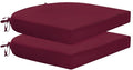 HARBOREST Outdoor Chair Cushions Set of 2, Water Resistant Patio Chair Cushions with Ties, Outdoor Seat Cushions for Patio Furniture, 17"x16"x2", Burgundy by HARBOREST