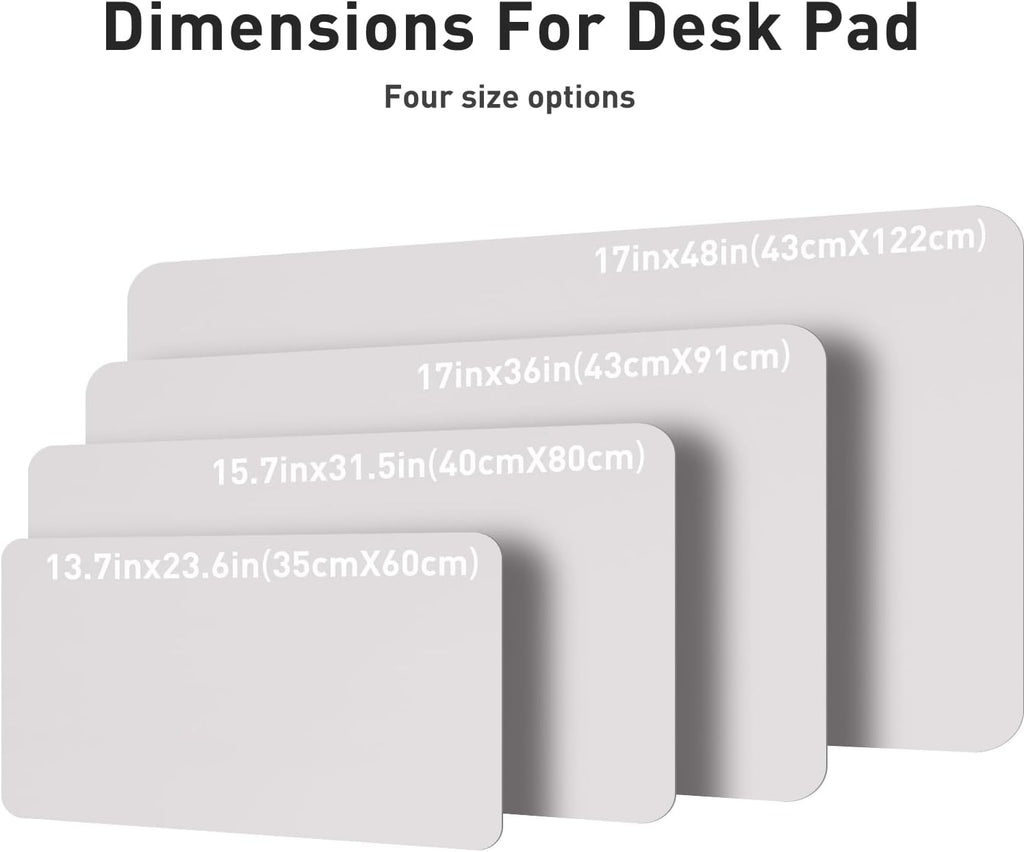 Aothia Large PU Leather Desk Pad Protector – Non-Slip Mouse Pad & Writing Mat for Office/Home, Waterproof, Easy to Clean (23.6" x 13.7", Pale Lavender White) - Image 6