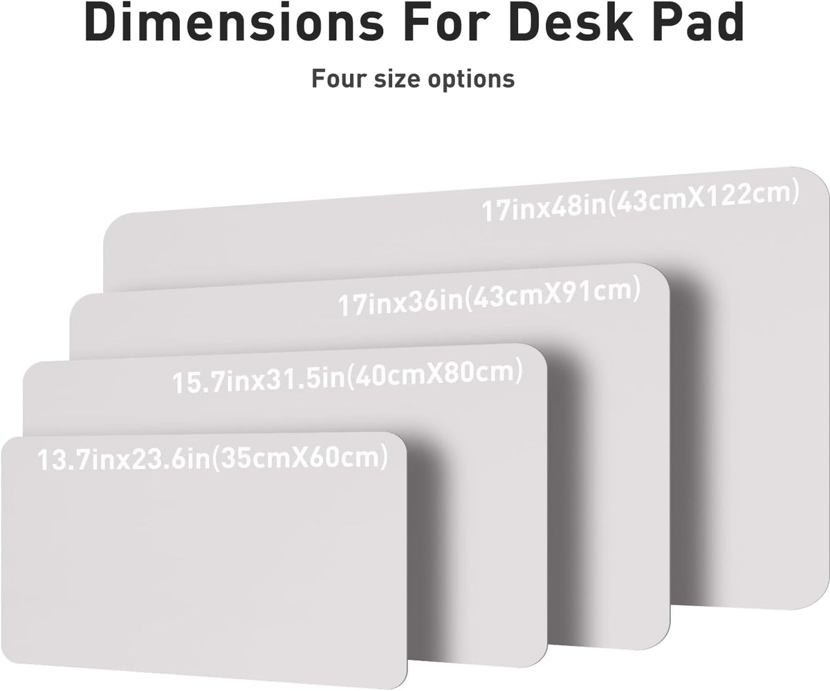 Aothia Large PU Leather Desk Pad Protector – Non-Slip Mouse Pad & Writing Mat for Office/Home, Waterproof, Easy to Clean (23.6" x 13.7", Pale Lavender White) - Image 6
