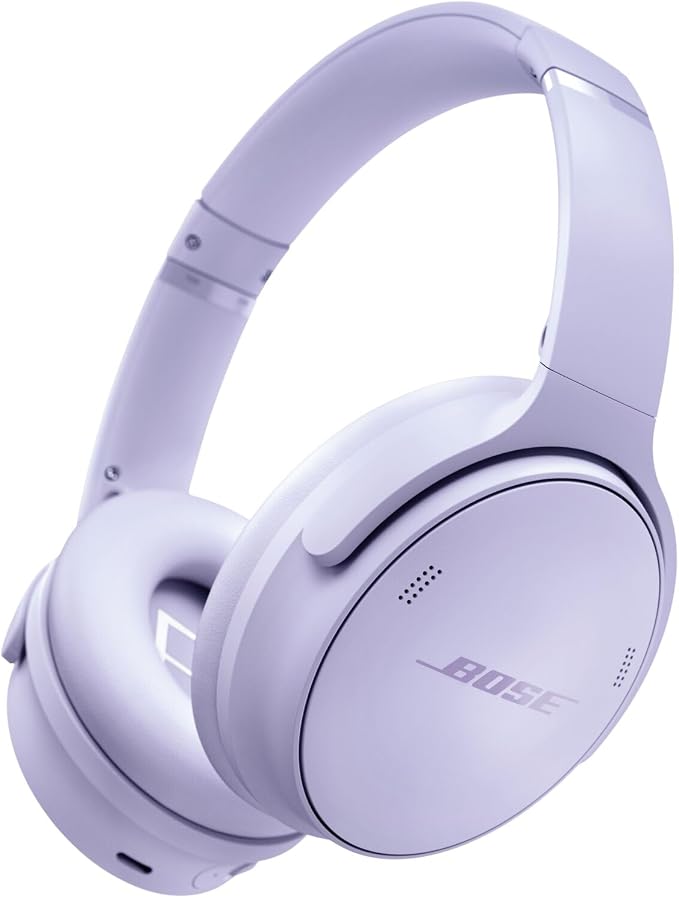 Bose QuietComfort Wireless Noise Cancelling Headphones, Bluetooth Over Ear Headphones with Up to 24 Hours of Battery Life, Chilled Lilac - Limited Edition Color (Renewed) by Amazon+Renewed