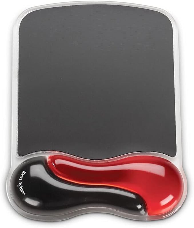 Kensington Duo Gel Mouse Pad with Wrist Rest - Red (K62402AM) | Ergonomic gel cushioning, non-skid backing, supports wrist during extended mouse use - Image 5