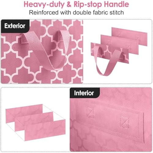 Storage Bags 2 Pack 100L Clothes Organization and Storage Containers | Large Blanket for Comforters,Bedding, Foldable Organizer with Reinforced Handle, Clear Window, Sturdy Zippers, Pink - Image 5