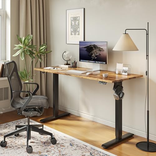Agilestic 63*24 Inch Height Adjustable Electric Standing Desk, Rustic Brown - Image 2