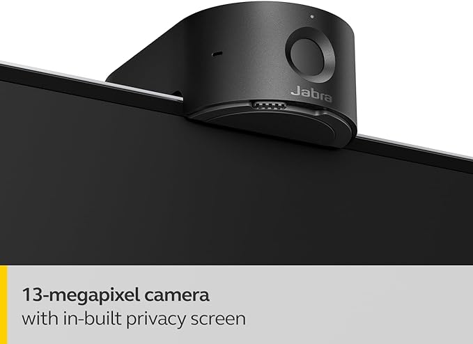 Jabra PanaCast 20 Conferencing Camera - Flexible Plug & Play Personal Video Solution Computer Webcam with AI-Powered 4K Ultra-HD, Intelligent Zoom, and Lighting Optimization - Black - Image 3