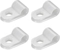 100Pcs Nylon R-Type Cable Clips 5/8 Inch Plastic Wire Mount Clamp | Nylon Construction, Standard 5/8 Inch Opening, R Shape Cable Fixing, Easy Screw Mount Install, Neat Wire Organization Use by Teansic