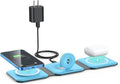 Wireless Charger 3 in 1,RTOPS Magnetic Traval Wireless Charging Station Multiple Devices,GaN 3 in 1 Charging Station,Compatible iphone17/16/15/14/13/Pro/Max,iWatch,AirPods4/3/2/Pro(Adapter Includes) by RTOPS