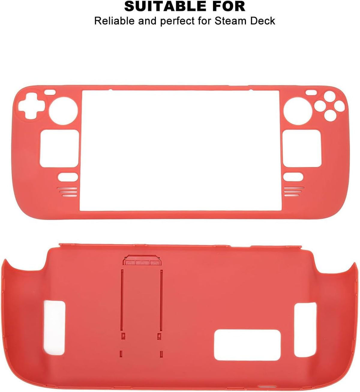 Kickstand Case for Steam Full, Fit, Comfortable Grip with Fingerprint Proof, Compatible with Game Handhelds (Watermelon Red) - Image 3