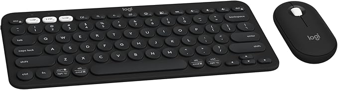 Logitech Pebble 2 Combo Wireless Keyboard and Mouse, Portable - Black | Quiet, portable, customizable, Logi Bolt, Easy-Switch, compatible with macOS, iPadOS, and Chrome by Unknown