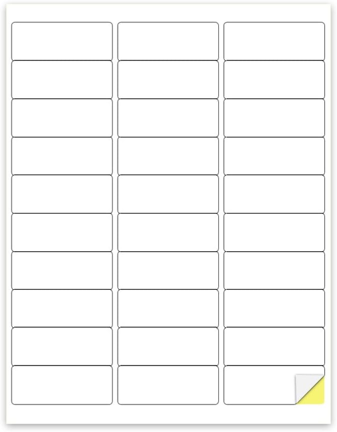 [500Sheet, 15000 Labels] 30 up Labels Address Labels 1" x 2-5/8" Sticker Paper for Laser/Ink Jet Printer Mailing Label 8.5"×11" White 30 per Sheet - Image 5