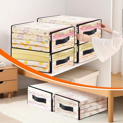 SpaceWhisper Clear Sheet Storage Bags, 6 Pack, 17.7 x 15.7 x 7.9 in | Sheet organizers and storage, zippered closure, thick plastic, reinforced handles, clothes, blankets, under-bed storage - Image 7