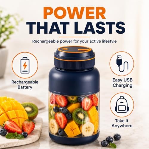 Portable Rechargeable Electric Juicer Cup with 38 Blades - Image 5