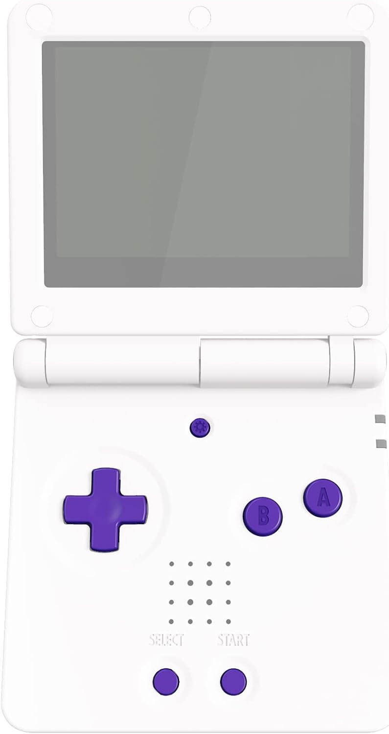 eXtremeRate 16Bits Purple Custom Full Set Buttons for Gameboy Advance SP, Replacement A B L R Button Power On Off Volume Button D-pad Key for GBA SP Console - Console NOT Included - Image 4