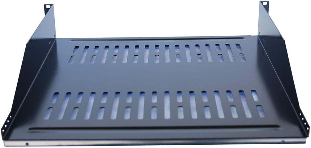 19inch Vented Steel 2 Space 2U Rack Mount Cantilever Network Shelf 16' Deep - Image 3