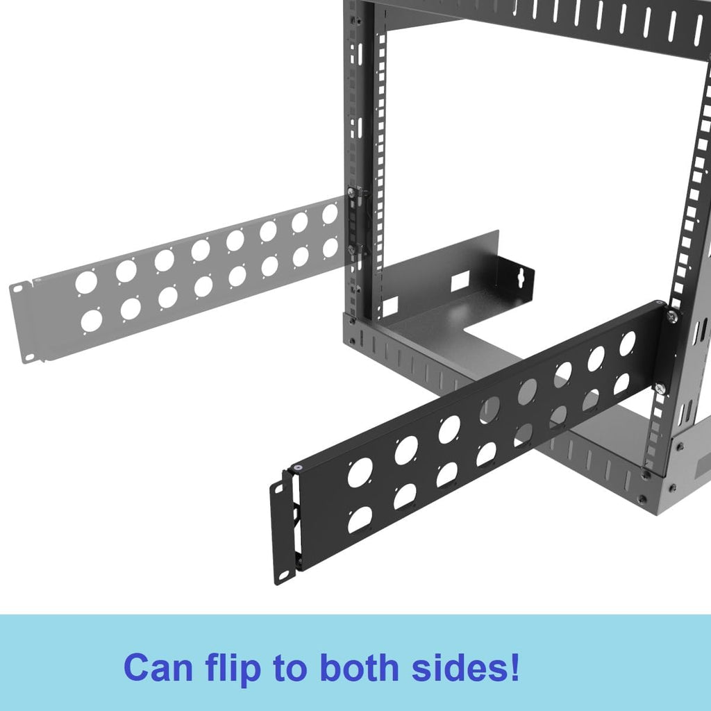 2U Hinged Rack Component Panel with 16 D-Series Punch-Out Holes for 19 inches AV, Sound, Computer Equipment Racks (2U16DBP) (Pack of 2) - Image 4