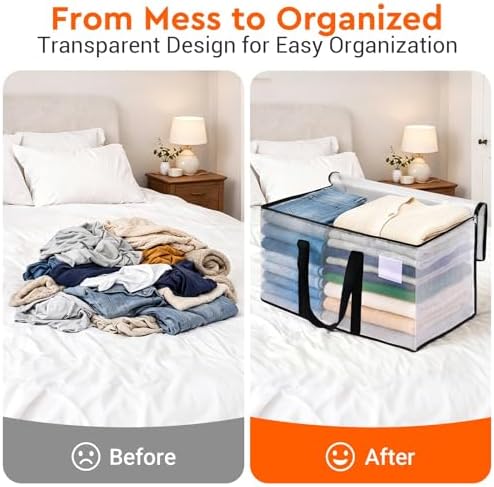 BlissTotes Moving Bags, 93L 8-Pack Storage Bags, Moving Boxes | Moving Box Heavy Duty Extra Large, Moving Totes with Zipper, Large Packing Bag with Reinforced Handles, Packaging Moving - Image 6
