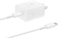 SAMSUNG 25W Wall Charger Power Adapter with Cable, Super Fast Charging, Compact Design, Compatible with Galaxy and USB Type C Devices, White by Unknown