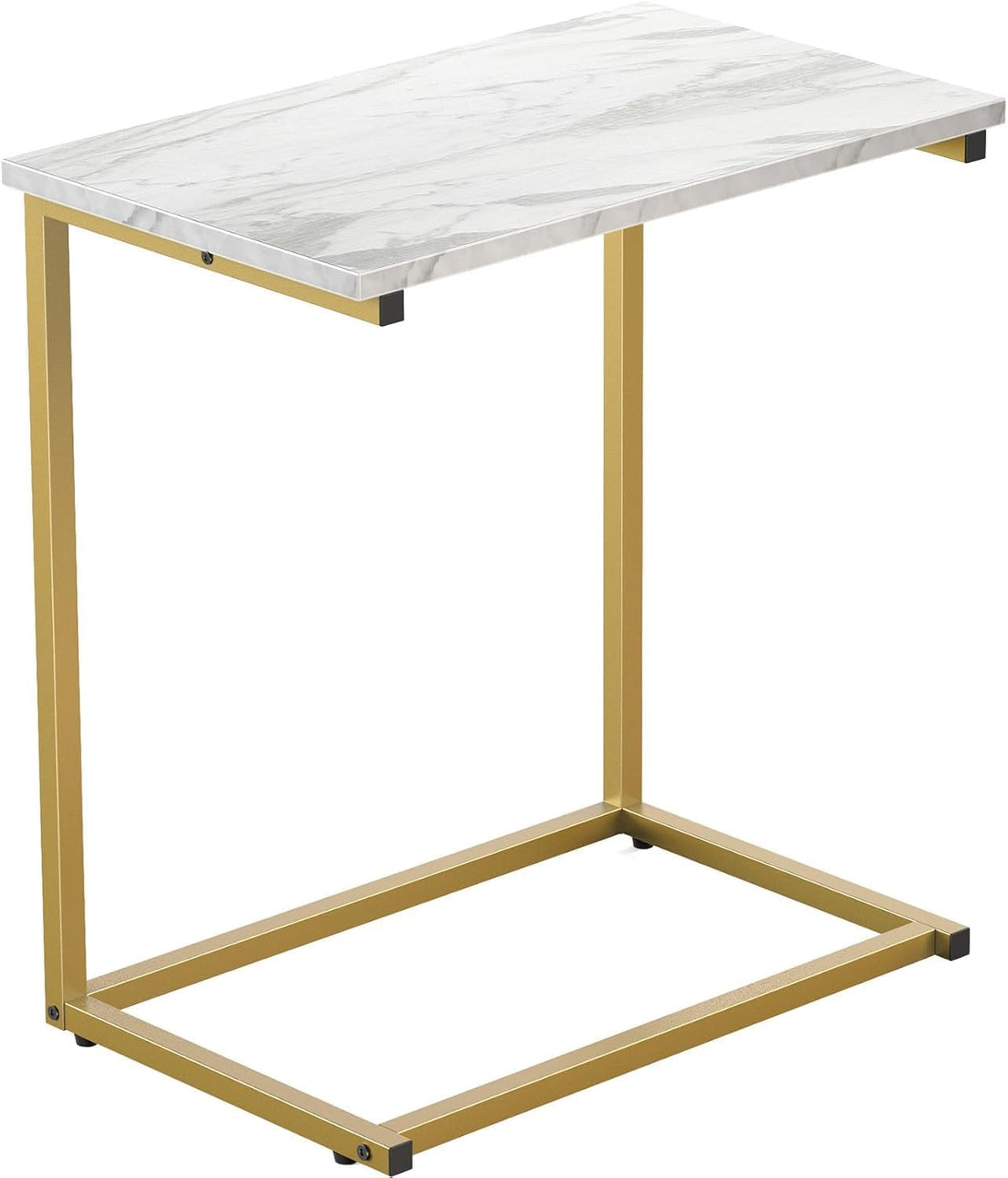 Pipishell C-Shaped End Table, 27 inch High, White by Pipishell
