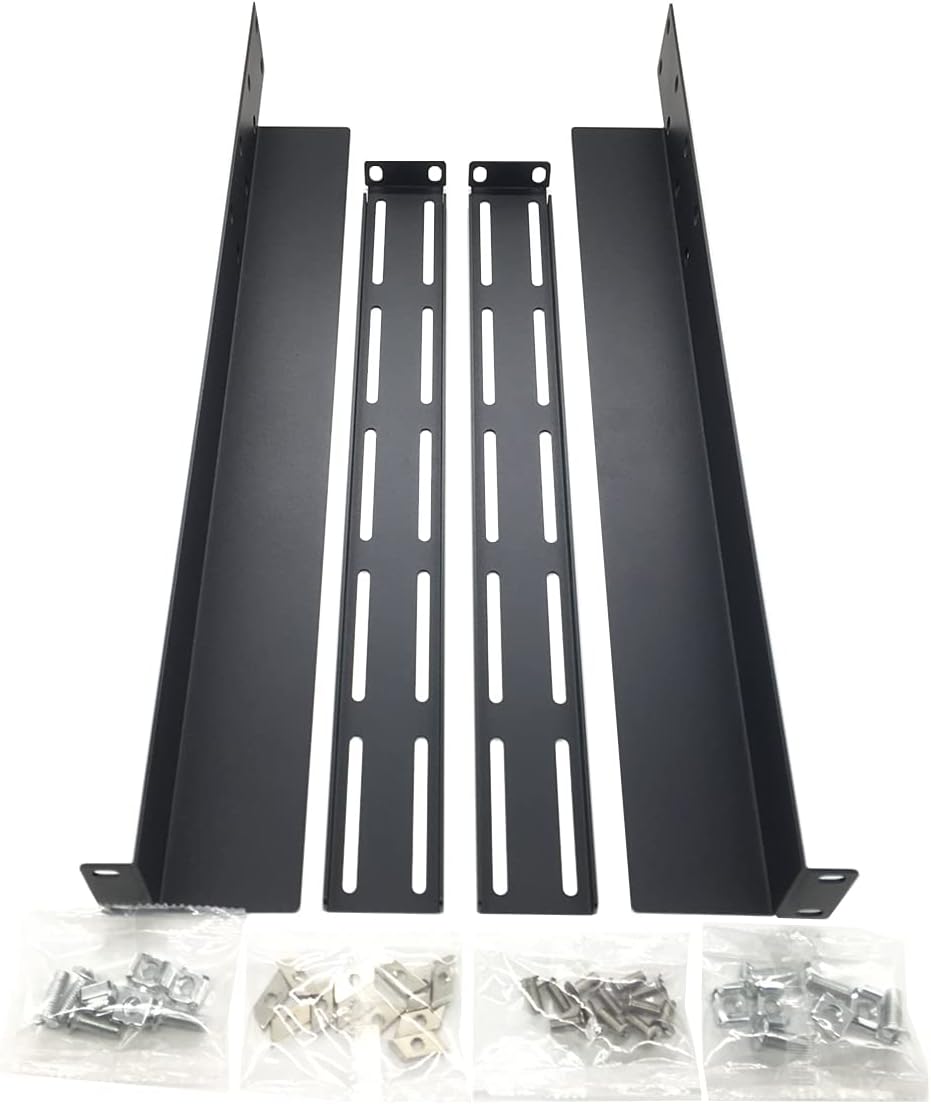 1U Universal 4-Post Rack Mount Server Shelf Rails 16-33" D - Image 6