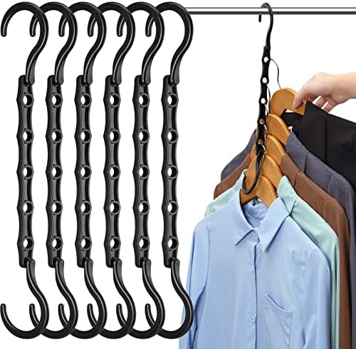 AMKUFO Hangers-Space-Saving 16 Pack Space-Saver, Plastic Magic Hangers for Small Closet Organization, Multifuctional Clothes Hangers for Closet Organizer and Storage, Small Sapce Home Essentials by AMKUFO
