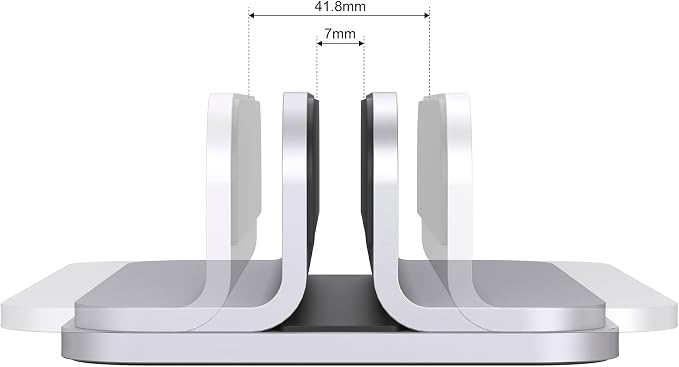 Aluminum Laptop Stand, Sturdy and Adjustable, Compatible with Apple MacBook Pro/Air, Mac Mini, iPad Pro, Silver - Image 2