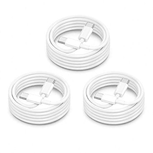 60W USB C to C Cable 3Pack 6FT PD 3.0 Fast Charging Cord for iPhone17 S26 | Reliable 60W PD 3.0 USB-C cables support fast charging and data sync for iPhone 17, Galaxy S26,MacBook Air/Pro and iPad Pro by chcela