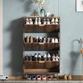 Shoe Cabinet Storage,Modern Freestanding Organizer with 3 Flip Drawers,Narrow Shoe Rack Cabinet for Entryway,Walnut by QIVOMIX