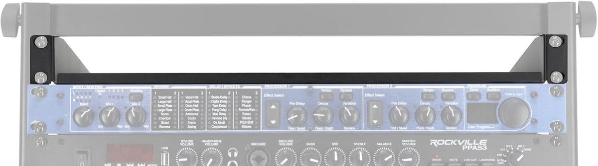 Rockville 1URSLP Pro Audio 1U Rack Shelf Cabinet Tray with Lips, 10" Deep - Image 3