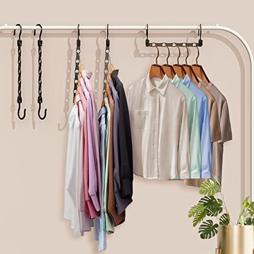 16 Pack Hangers Space Saving Magic Space Saver Smart Plastic Hangers Black | Clothes Hanger Organizer Closet Organizers and Storage for Closet Wardrobe Apartment College Dorm Room Essentials - Image 5