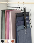 MORALVE Pants Hangers Space Saving - 2 Pack European Beechwood Scarf and Jean Hangers - Closet Organizer and Space Saver Pant Rack, Leggings Hanger, and Scarf Holder with 360° Swivel Hook by MORALVE