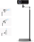 suptek Projector Stand Against Wall Hidden Stand, 360° Swivel, Height Adjustable 32.6"- 46", Holds up to 11lbs, Universal Projector Mount Bracket, Compatible with Home Video Vlog DVR Camera, PR007FP by suptek