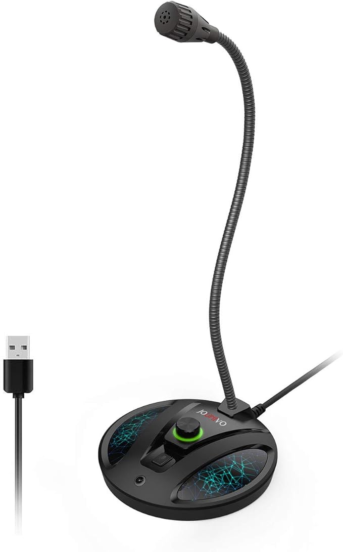 USB Recording Microphone, Computer PC Podcast Condenser Cardioid Mic with Mute Button & LED Indicator for Laptop, Mac, PS4 - Vocal, Podcasting, Skype, YouTube, Streaming (JV603PRO) by JOUNIVO