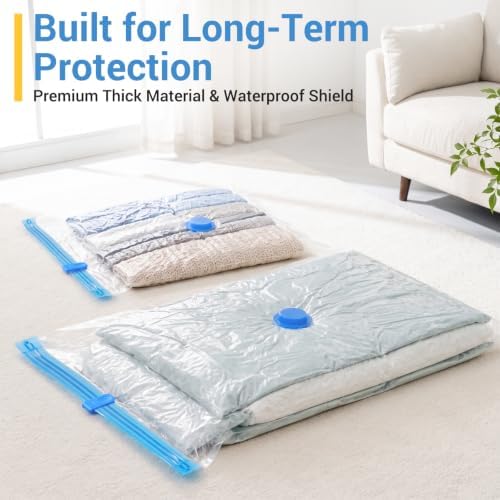 Fygrip 80% Space Saver Vacuum Storage Bags with Hand Pump, 10 Medium | Plastic Packaging Bags, Vacuum Seal Bags for Clothing, Travel Lugggage, Blankets, Comforters - Image 4