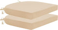 HARBOREST Outdoor Chair Cushions Set of 2, Water Resistant Patio Chair Cushions with Ties, Outdoor Seat Cushions for Patio Furniture, 17"x16"x2", Beige by HARBOREST