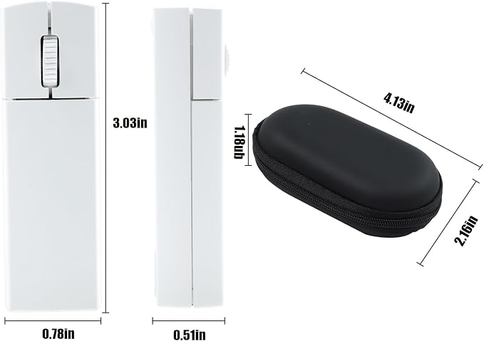 elec Space Wireless Mini Finger Mouse - Silent Dual-Mode Bluetooth & 2.4GHz, Ergonomic Portable PC Mice with Case, Compatible with MacBook and Chromebook - Image 5