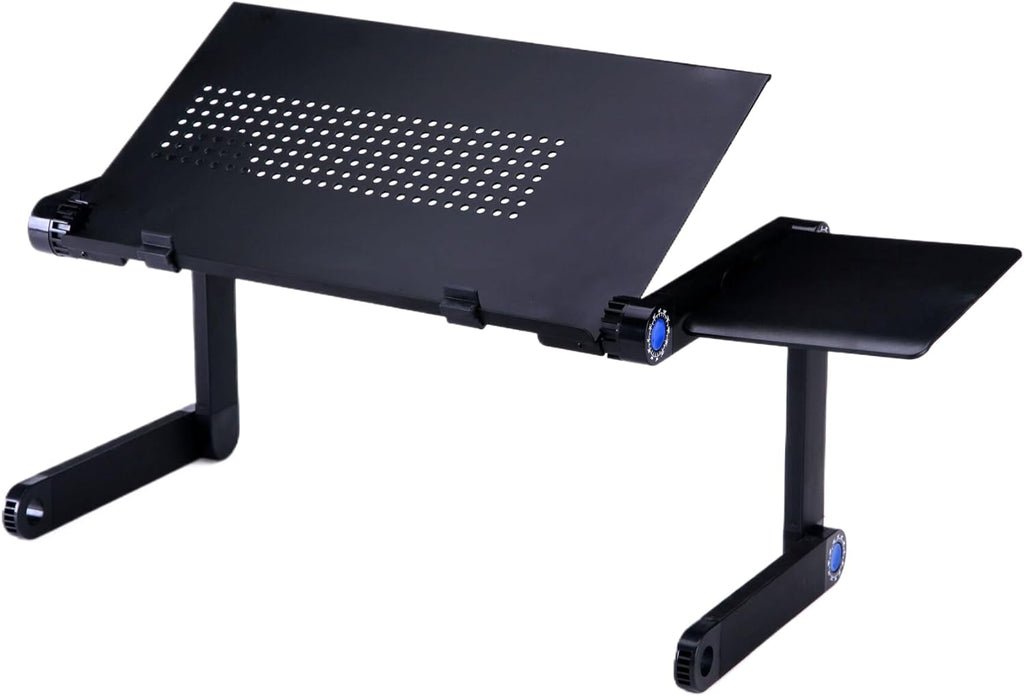 Adjustable Lap Desk Laptop Computer Portable Multifunctional Ergonomic Vented Table Stand Tray Mount Holder(420 * 260mm with Mouse Pad, Black) by Zippace