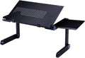 Adjustable Lap Desk Laptop Computer Portable Multifunctional Ergonomic Vented Table Stand Tray Mount Holder(420 * 260mm with Mouse Pad, Black) by Zippace