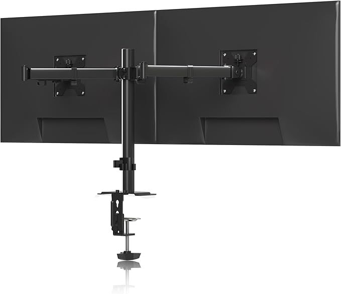 Pholiten Dual Monitor Stand for 2 Screens up to 42Inches | Adjustable Monitor Arm, Tilt, Swivel, Rotate, Supports Tilt, Swivel, Rotate, Supports 22 lbs Each by PholitenMonitorArm
