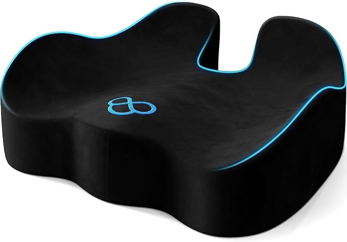 Seat Cushion, Non-Slip Memory Foam Chair Cushion for Taibone, Black/Large | Chair Pillow with Handles for Car Office Chair, Tailbone/Sciatica Easing& Post-Surgery Recovery Chair Cushion by Unknown