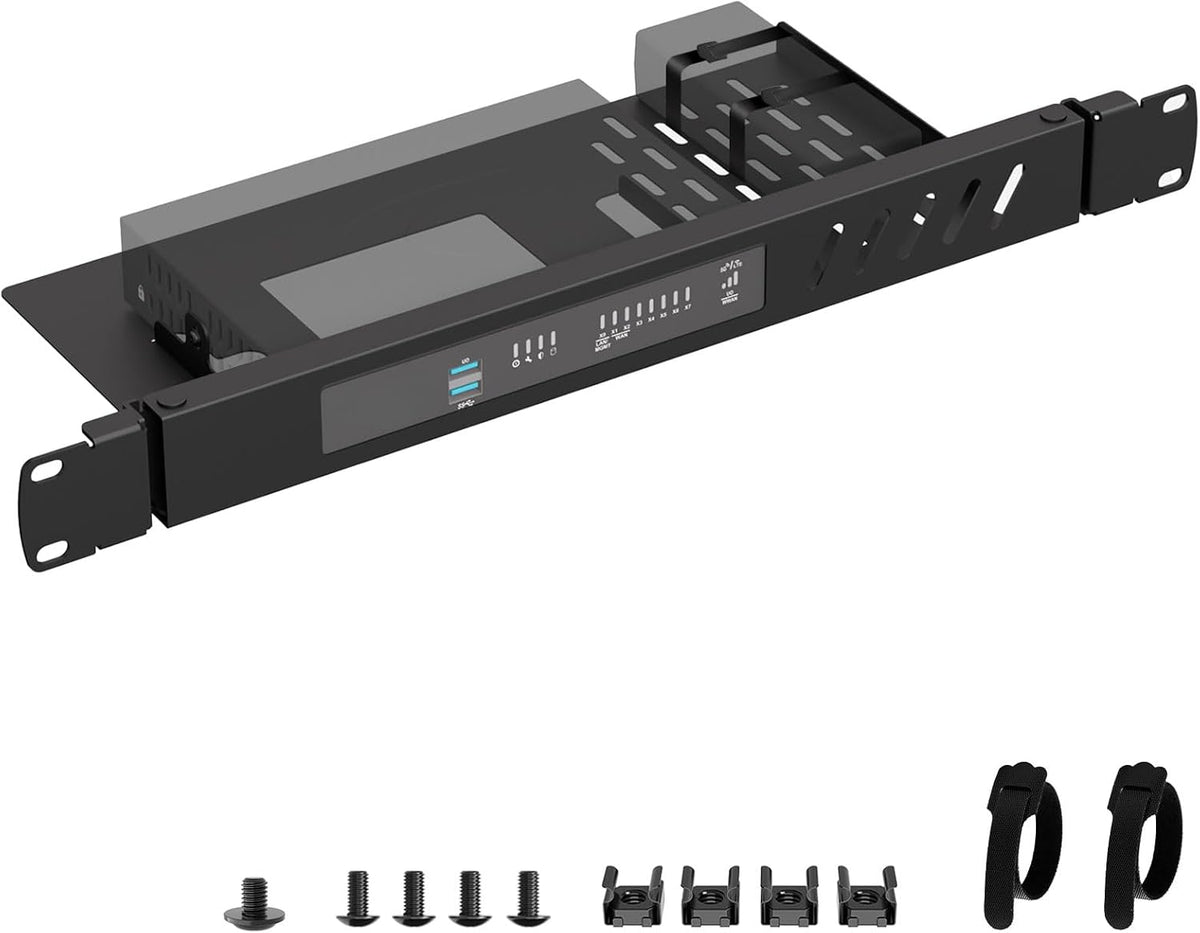 Mini Rack Mount for SonicWall Firewall, 19in 1U Hinged Server Rack Shelf by Maozhren