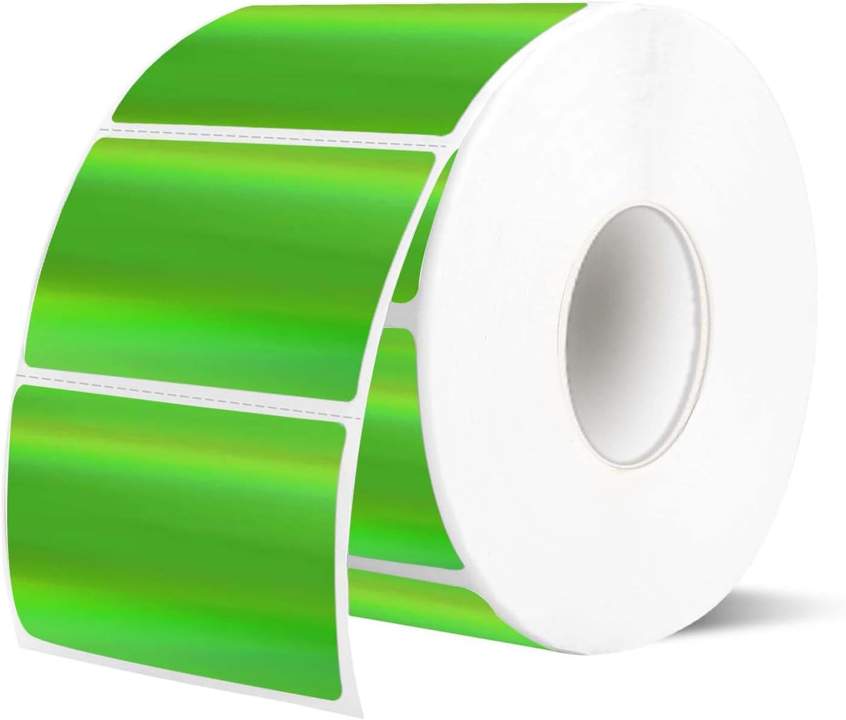 2.25"x1.25" Thermal Labels, Holographic Green Thermal Labels- Strong Adhesive Thermasl Stickers for Small Business, Shipping, Mailing, Price Tag, Non BPA&BPS/ 300 Labels by Yegawen