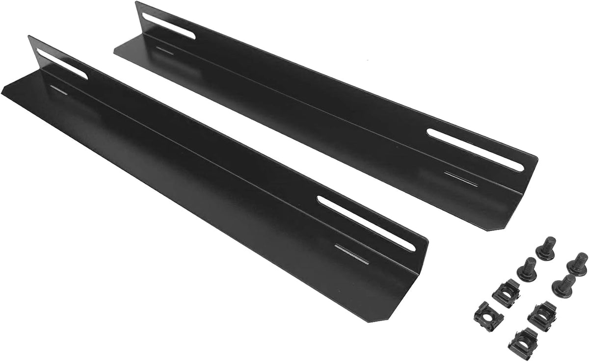 GlobalRack 15in Server Rack Rail Shelf Rail,L-Shape Pair, Heavy Steel by Global Rack