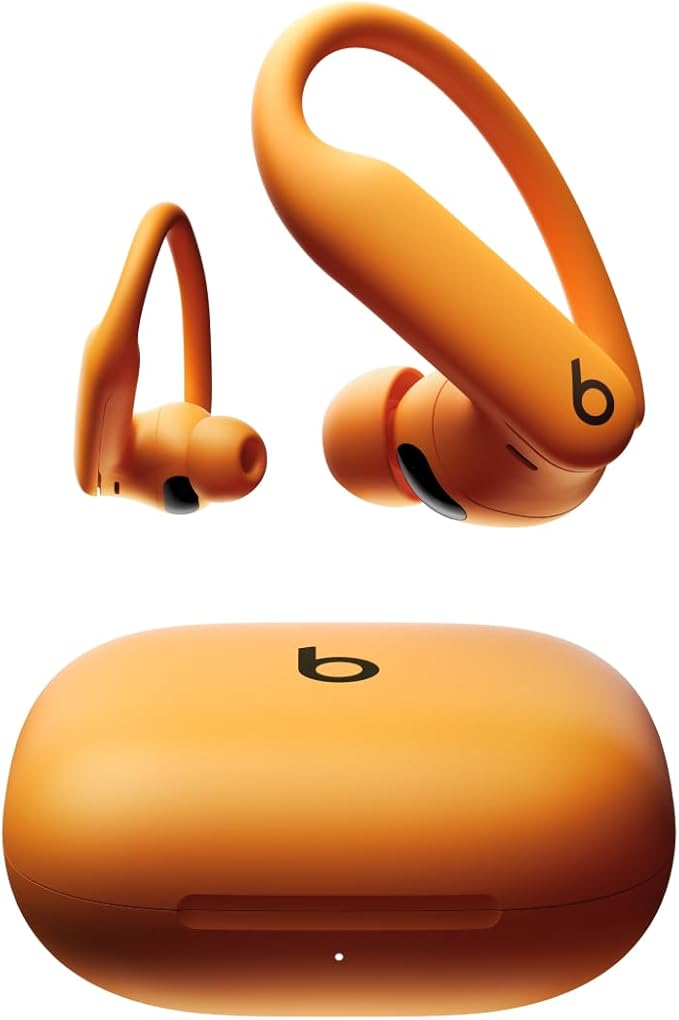 Beats Powerbeats Pro 2 - Wireless Noise Cancelling Workout Earbuds with Secure- Fit Earhooks, Up to 45-Hour Battery with Charging Case, Sweat & Water Resistant, Heart Rate Monitoring - Electric Orange by Beats