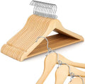 Topia Hanger Space Saving Cascading Wooden Hangers 30 Pack, Coat Hanger with 360° Swivel Loop Hook, Non Slip Pants Bar and Shoulder Notches for Camisole, Jacket, Suit, Clothes Hangers -CT74N30 by TOPIAHANGER
