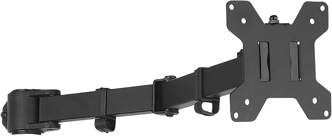 WALI Single Monitor Arm, Fully Adjustable Pole Mount Bracket for WALI Monitor Mounting System (001ARM), Black by WALI